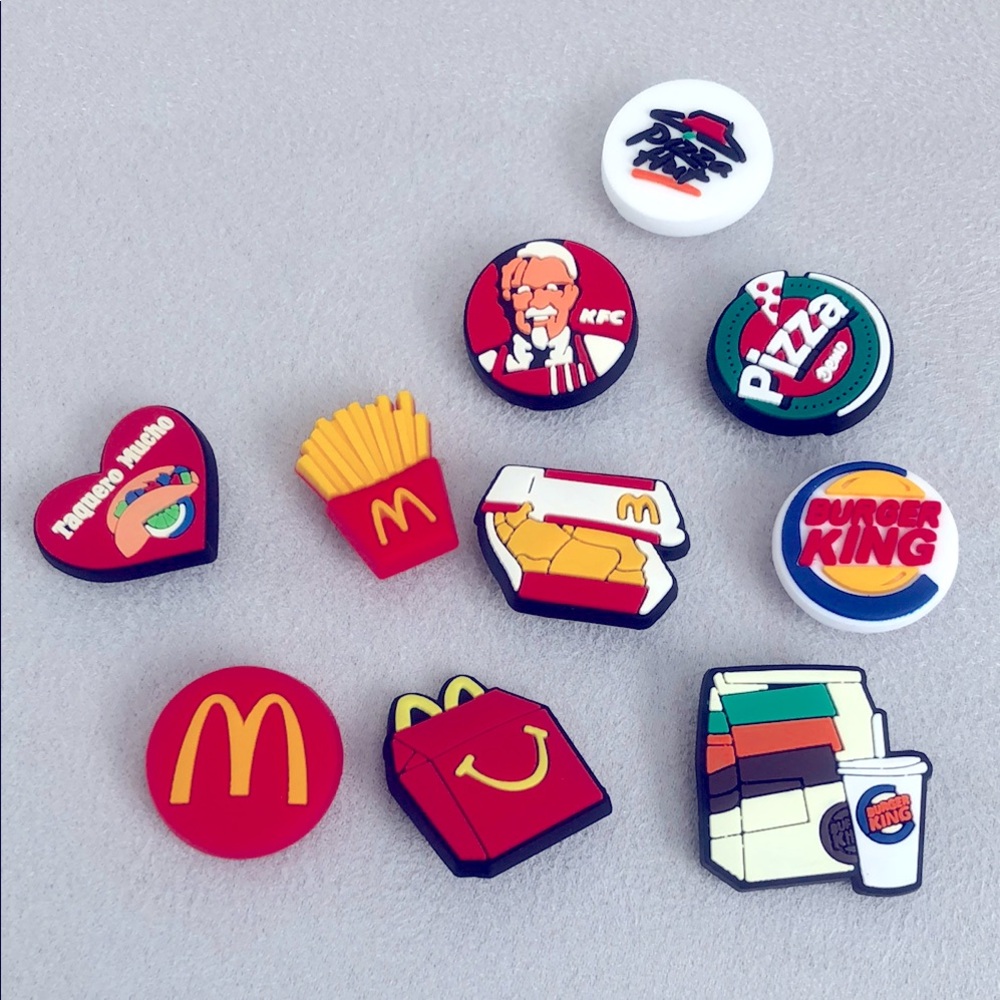 Fast Food Themed Shoe Charms Set